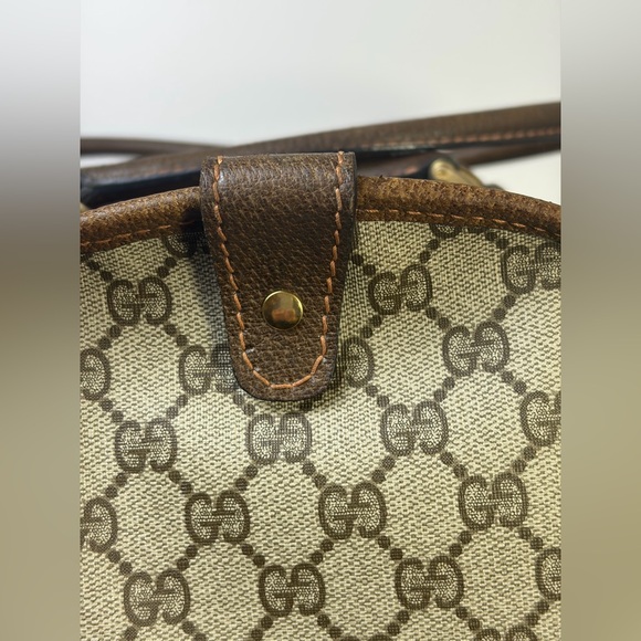 Vintage Gucci Boston Duffle/Doctor Bag Brown UNISEX - Picture 10 of 11